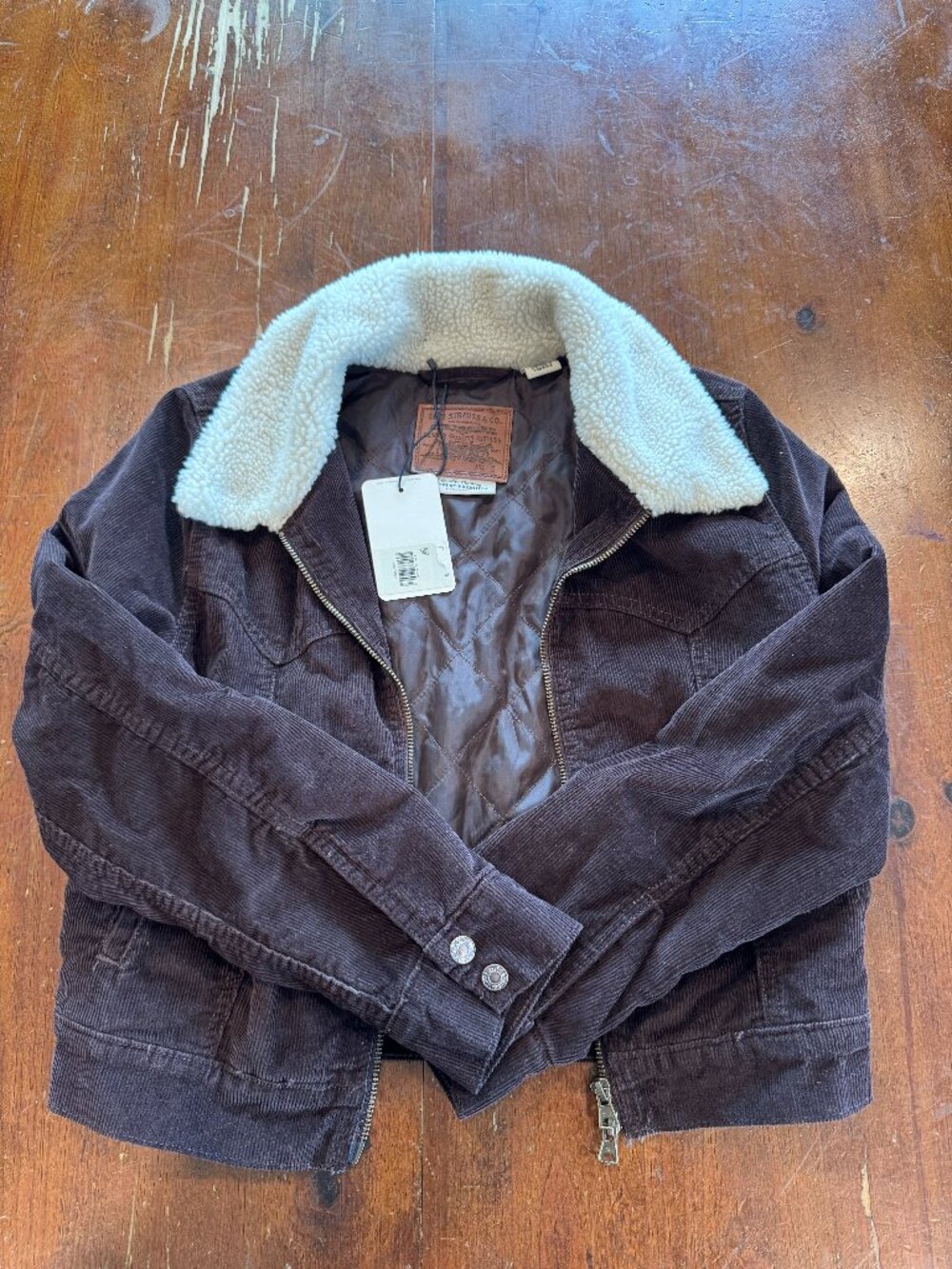 Levi’s Premium Brown Corduroy Sherpa Lined Jacket Size S